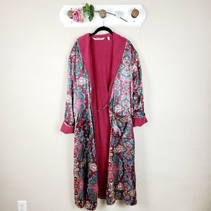 Vintage Victoria's Secret Wine Paisley Bath Robe